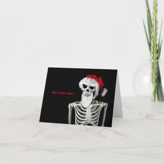 Einzigartige Skeleton Weihnachtskarte Karte (Vorderseite)