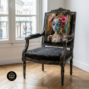 Einzigartige skurrile gotische Gargoyle-Decoupage  Seidenpapier