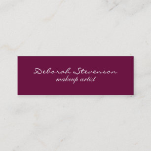Einzigartige Slim Lila Makeup Artist Business Card Mini Visitenkarte