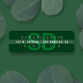 Einzigartige smaragdgrüne moderne Rücksendeadresse