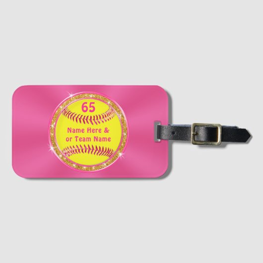 Einzigartige Softball-Geschenke Gepäcktaschen für  Gepäckanhänger (Vorderseite (Horizontal))
