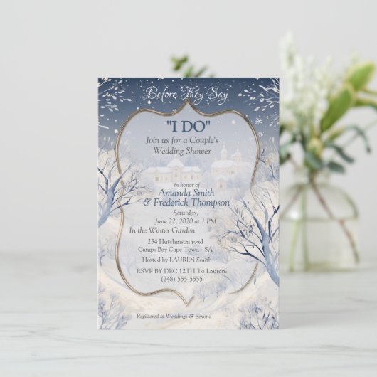 Einzigartige Sonne im Winterdesign Einladung (Stehend Vorderseite)