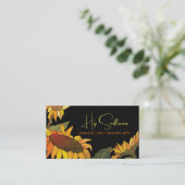 Einzigartige Sonnenblumen Business-Terminals Karte (Stehend Vorderseite)