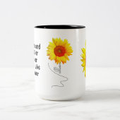 Einzigartige Sonnenblumenkaffee-Tasse mit positive Zweifarbige Tasse (Mittel)