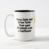 Einzigartige Sonnenblumenkaffee-Tasse mit positive Zweifarbige Tasse (Links)