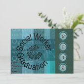 Einzigartige Sozialarbeiter-Abschluss-Einladungen Einladung (Stehend Vorderseite)