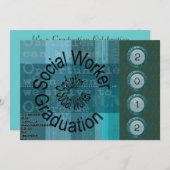 Einzigartige Sozialarbeiter-Abschluss-Einladungen Einladung (Vorne/Hinten)