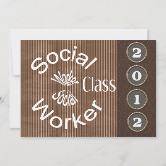 Einzigartige Sozialarbeiter-Abschluss-Einladungen Einladung (Vorderseite)