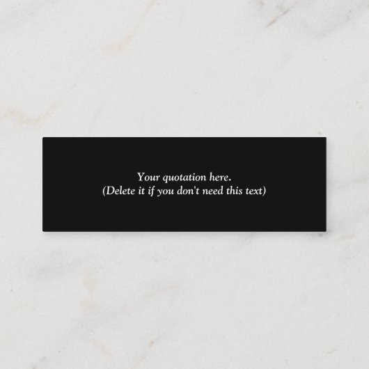 Einzigartige Space Sunrise Mini Business Card Mini Visitenkarte (Rückseite)