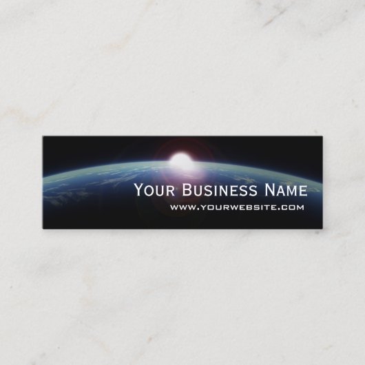 Einzigartige Space Sunrise Mini Business Card Visitenkarte (Vorderseite)