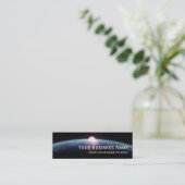 Einzigartige Space Sunrise Mini Business Card Visitenkarte (Stehend Vorderseite)