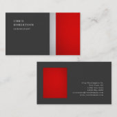 Einzigartige Special Colorful Red Gray Trendy Visitenkarte (Vorne/Hinten)
