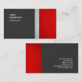 Einzigartige Special Colorful Red Gray Trendy Visitenkarte (Vorne/Hinten)