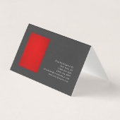 Einzigartige Special Colorful Red Gray Trendy Visitenkarten (Rückseite)