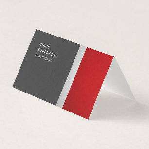 Einzigartige Special Colorful Red Gray Trendy Visitenkarten