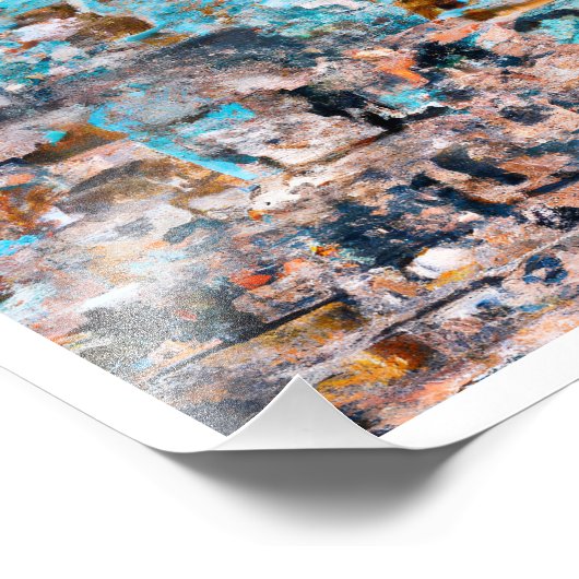 Einzigartige städtische Ästhetik - markierte Ziege Fotodruck (Ecke)