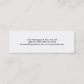 Einzigartige Standard-Visitenkarte mit schlanker G Mini Visitenkarte (Rückseite)