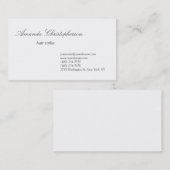 Einzigartige Standard White Hair Stylist Business Visitenkarte (Vorne/Hinten)