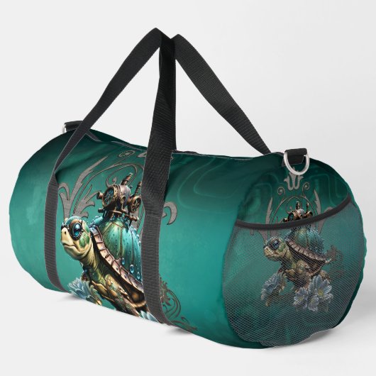 Einzigartige Steampunkturte. Duffle Bag (Rechte Ecke)