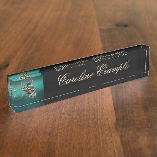 Einzigartige Steampunkturte. Namensplakette (Seite)