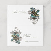 Einzigartige Steampunkturte. Platzkarte (Außenseite Aufgefaltet)