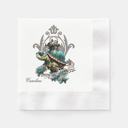 Einzigartige Steampunkturte. Serviette (Vorderseite)