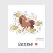 Einzigartige Sterne und Wolken Aufkleber (Blatt)