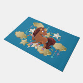 Einzigartige Sterne und Wolken Fußmatte (Schrägansicht)