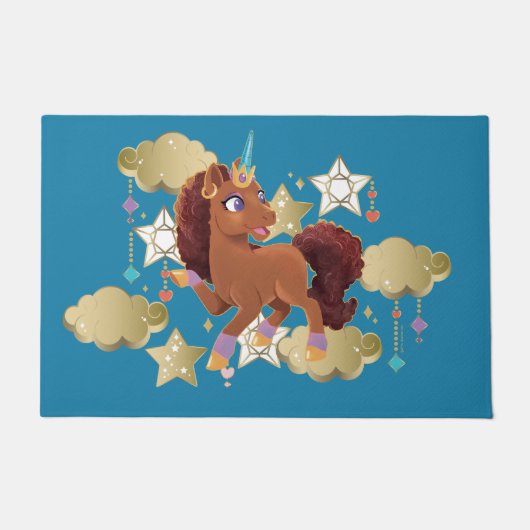 Einzigartige Sterne und Wolken Fußmatte (Vorderseite)