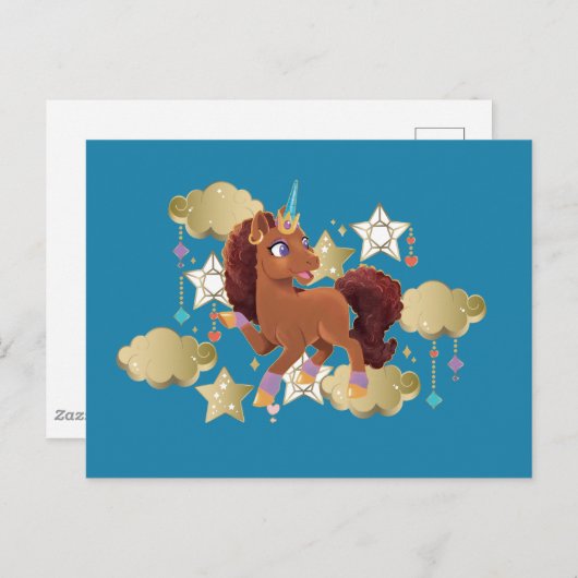 Einzigartige Sterne und Wolken Postkarte (Vorne/Hinten)