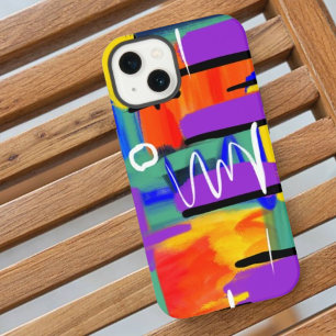 Einzigartige stilvolle abstrakte bunte Regenbogen- iPhone 13 Hülle