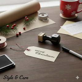 Einzigartige stilvolle Frohe Weihnachten Schrift Gummistempel