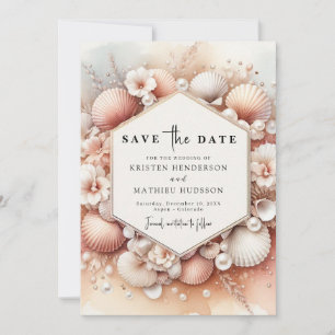 Einzigartige Strandhochzeit Save The Date