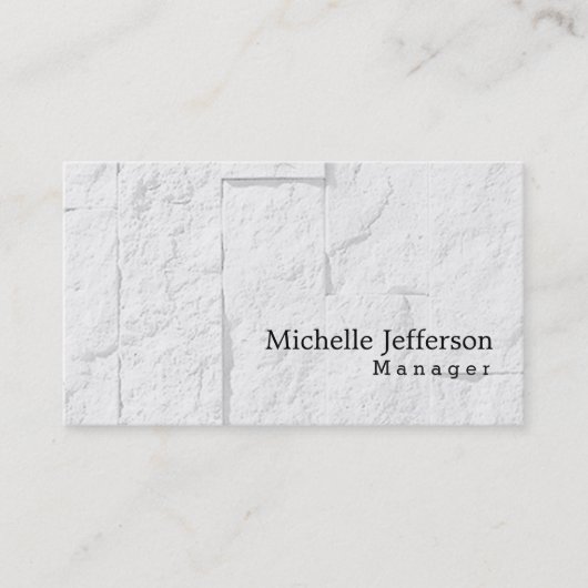 Einzigartige Stylish Wall Brick Visitenkarte (Vorderseite)