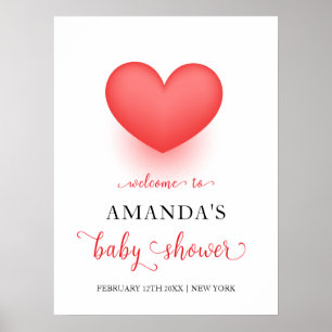 Einzigartige Sweetheart Valentine Baby Dusche Will Poster