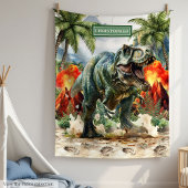 Einzigartige T-Rex Blanket-Boys mit Personalisiert Fleecedecke