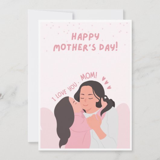 Einzigartige Tageskarte für handgefertigte Mütter Einladung (Vorderseite)