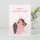 Einzigartige Tageskarte für handgefertigte Mütter Einladung (Stehend Vorderseite)