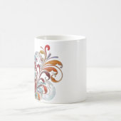 Einzigartige Tasse im Blumendesign: Elegantes Blum (Mittel)
