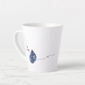 Einzigartige Tasse Weiß Weihnachtsblau Japanisch K (Linke Ecke)