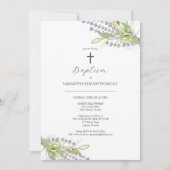 Einzigartige Taufe Einladungen Lavendel-Blume (Vorderseite)