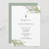 Einzigartige Taufe Einladungen Lavendel-Blume (Vorne/Hinten)