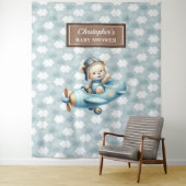 Einzigartige Teddy Bear Pilot Baby Dusche Dekorati Wandteppich (Beispiel)