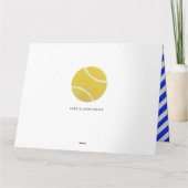 Einzigartige Tennis Geburtstagskarte Karte (Rückseite)