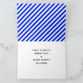 Einzigartige Tennis Geburtstagskarte Karte (Innenseite)