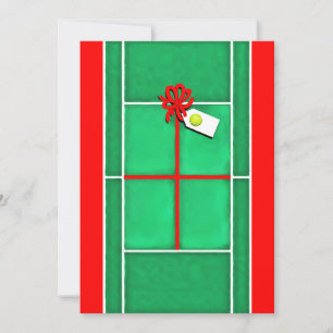 Einzigartige Tennis-Urlaubs-Geschenkkarten Feiertagskarte