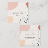 Einzigartige Terracotta Erdthy Modern Boho Square Quadratische Visitenkarte (Vorne/Hinten)