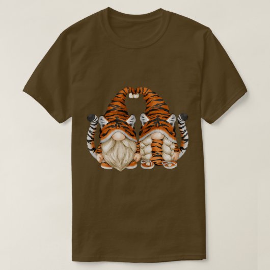 Einzigartige Tigergnomen für die Niedliche Tiger-M T-Shirt (Design vorne)