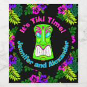 Einzigartige Tiki Time Island Weinetikett (Einzelnes Label)
