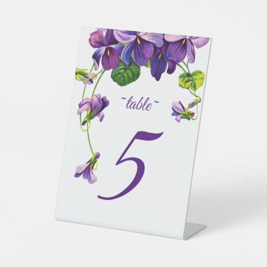 Einzigartige Tischnummer des Holzbalkon Beach Them Sockelschild (Vorderseite)